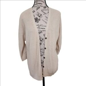 Pink Rose Cozy Open Front Beige Cardigan | Size S